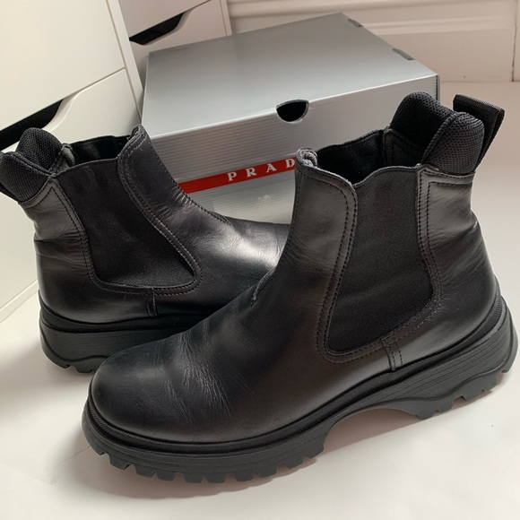 Prada Chunky Combat Lug Sole Boots bootie ankle - Picture 4 of 12